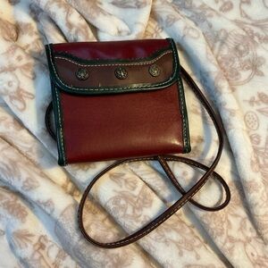 Stylish Red and Green Crossbody Bag
